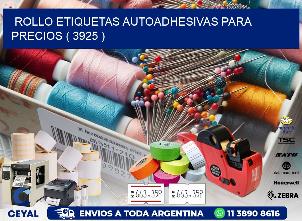 ROLLO ETIQUETAS AUTOADHESIVAS PARA PRECIOS ( 3925 )