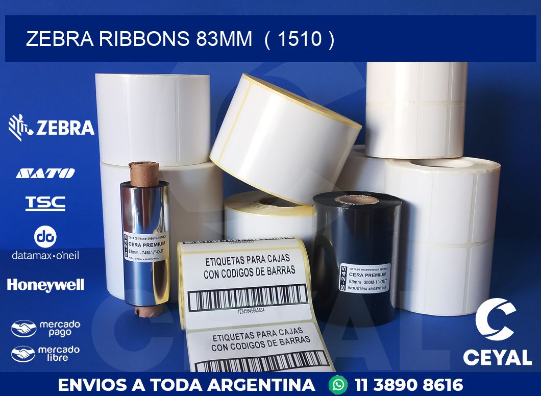 ZEBRA RIBBONS 83MM ( 1510 )