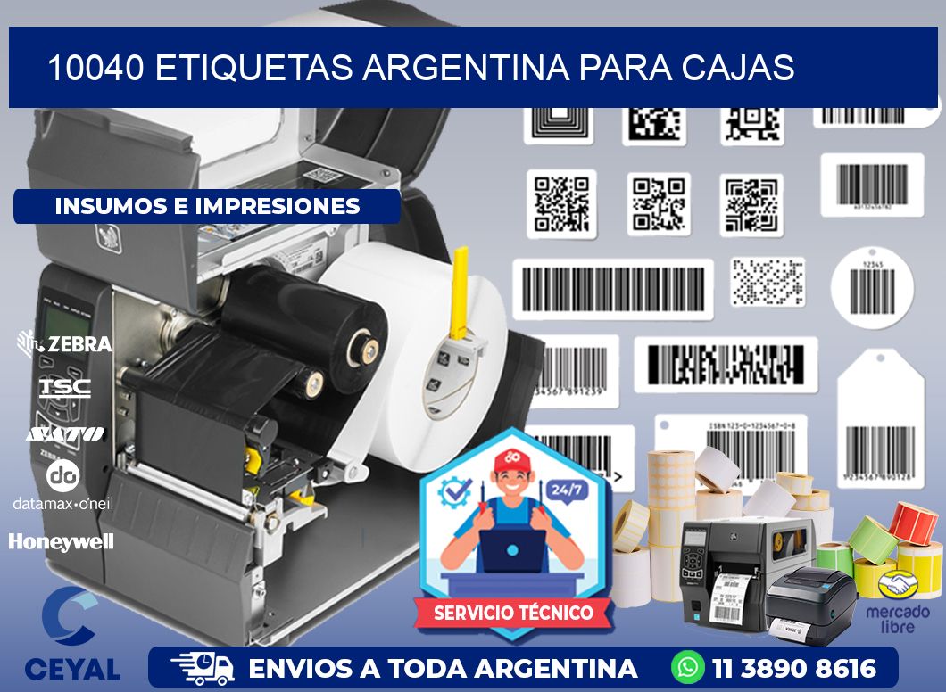 10040 ETIQUETAS ARGENTINA PARA CAJAS