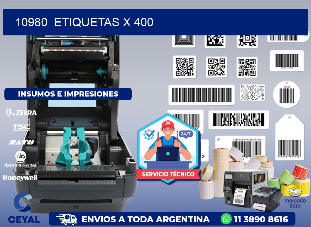 10980  ETIQUETAS X 400