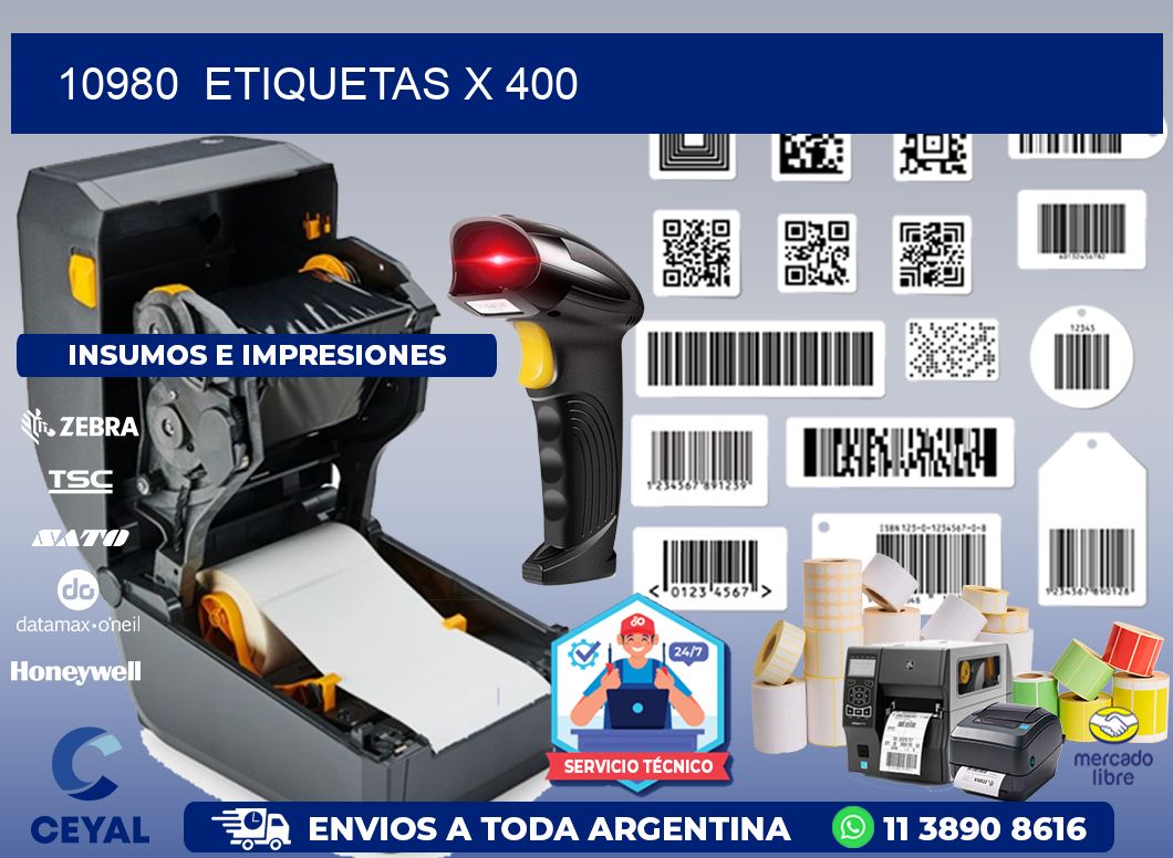 10980  ETIQUETAS X 400