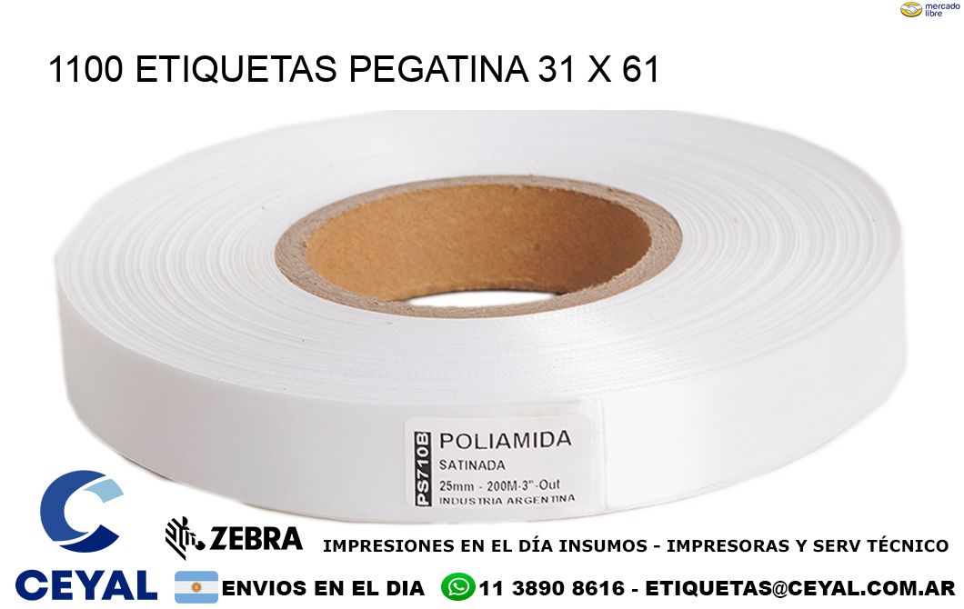 1100 ETIQUETAS PEGATINA 31 x 61