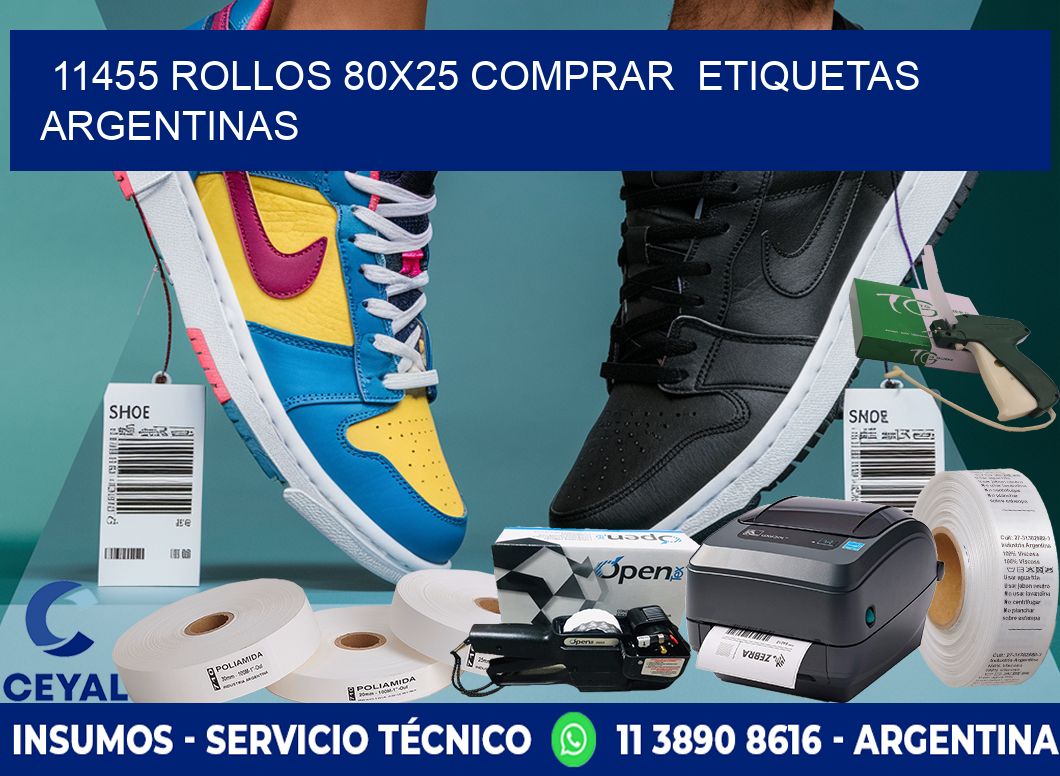 11455 ROLLOS 80X25 COMPRAR  ETIQUETAS ARGENTINAS