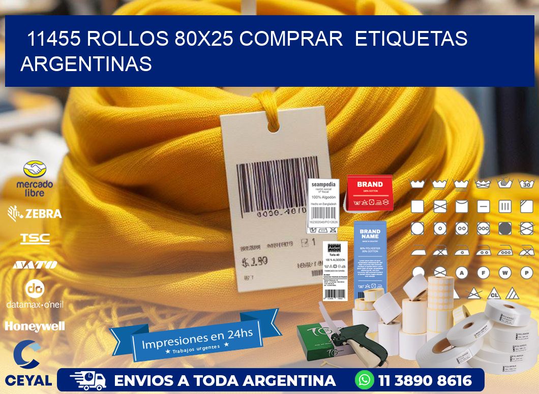 11455 ROLLOS 80X25 COMPRAR  ETIQUETAS ARGENTINAS