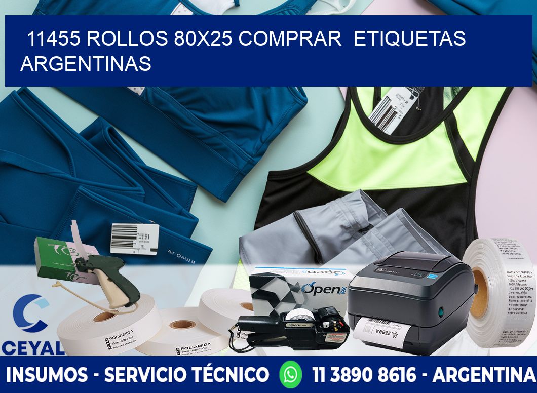 11455 ROLLOS 80X25 COMPRAR  ETIQUETAS ARGENTINAS