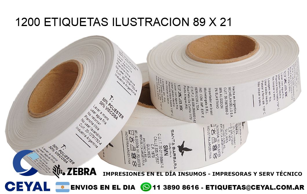 1200 ETIQUETAS ILUSTRACION 89 x 21