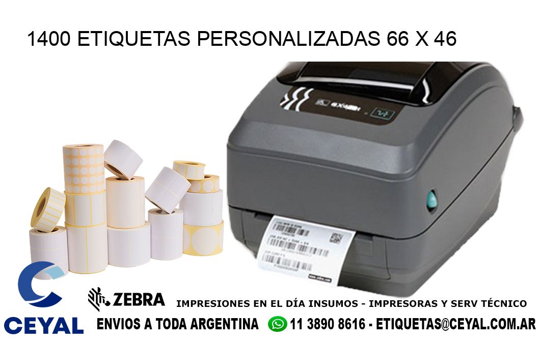 1400 ETIQUETAS PERSONALIZADAS 66 x 46