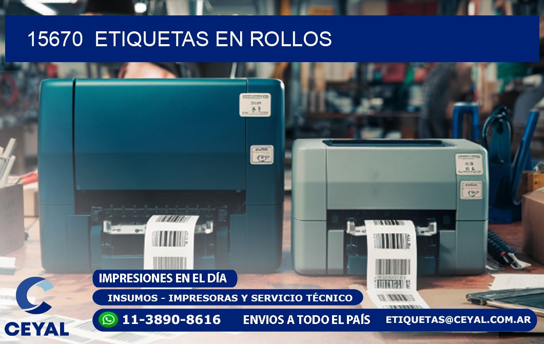 15670  ETIQUETAS EN ROLLOS