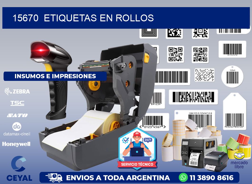 15670  ETIQUETAS EN ROLLOS