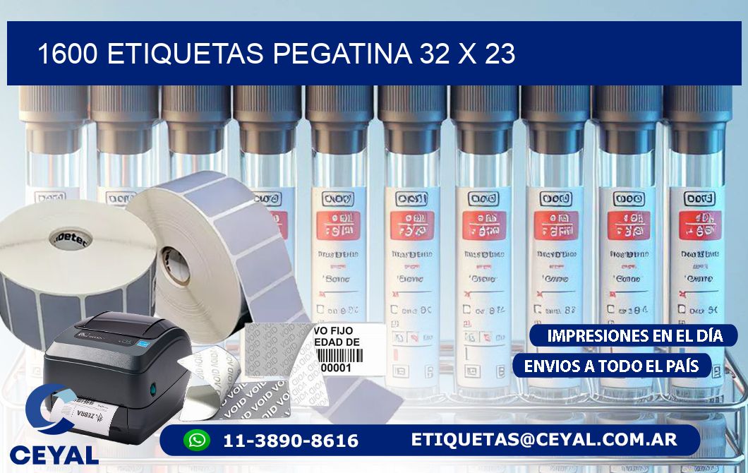 1600 ETIQUETAS PEGATINA 32 x 23