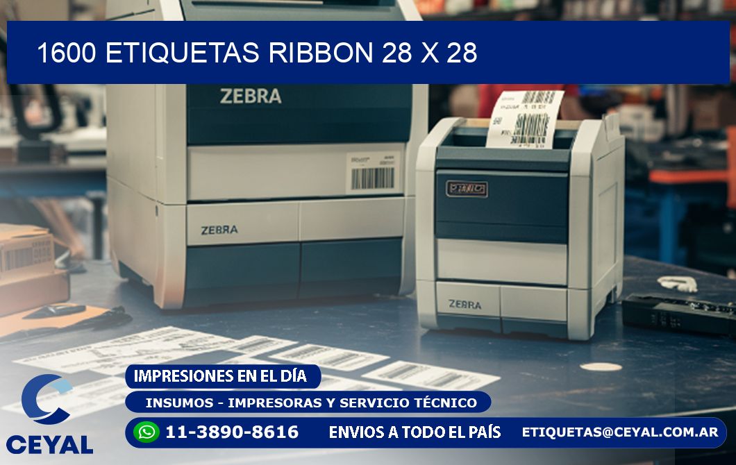 1600 ETIQUETAS RIBBON 28 x 28