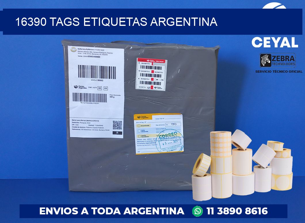 16390 TAGS ETIQUETAS ARGENTINA