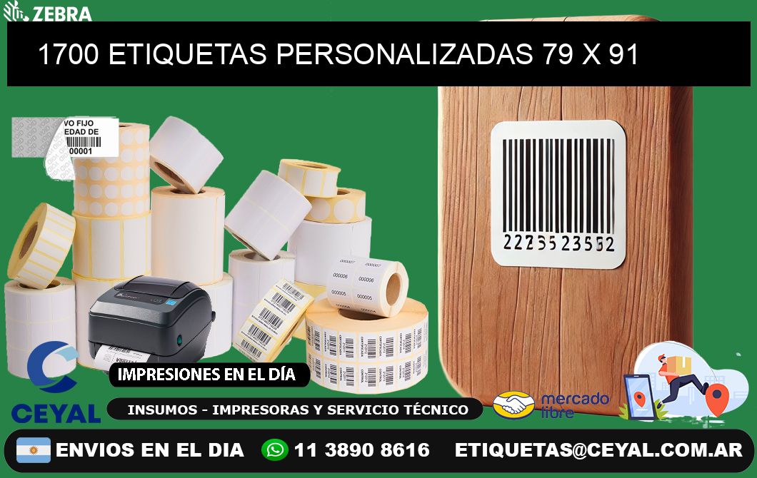 1700 ETIQUETAS PERSONALIZADAS 79 x 91