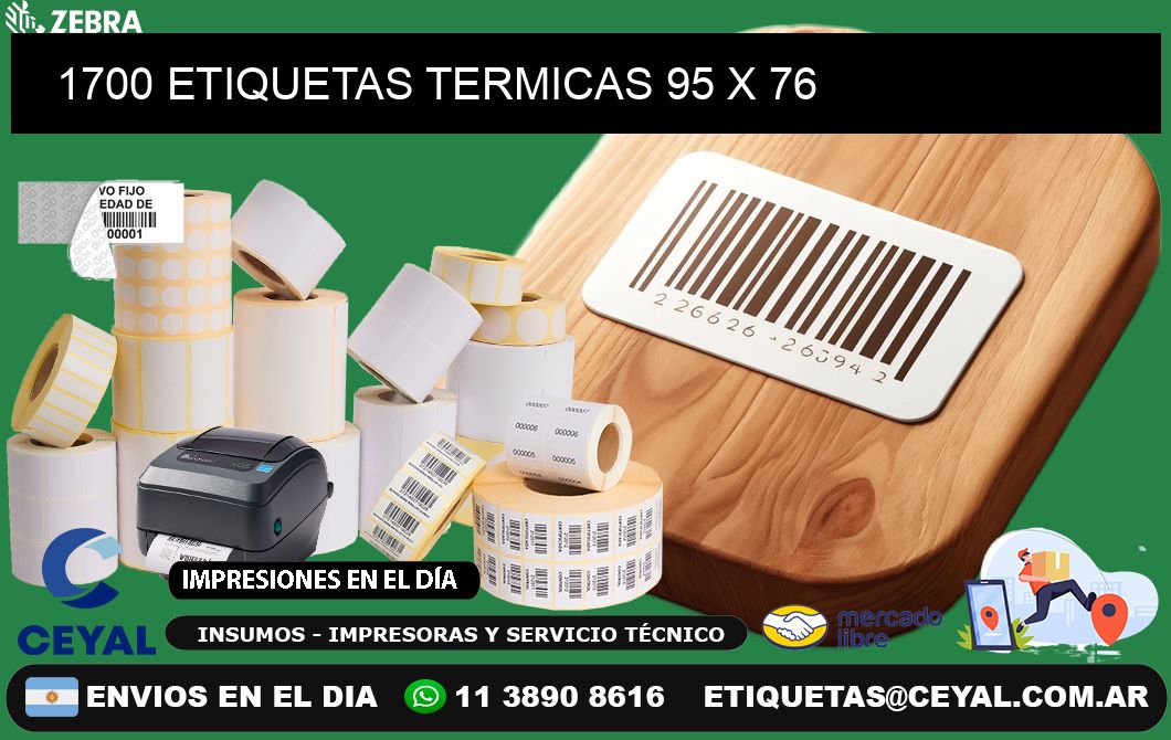 1700 ETIQUETAS TERMICAS 95 x 76