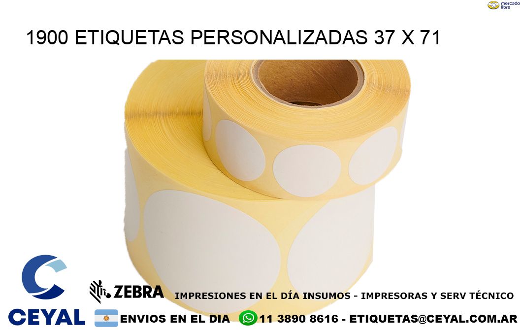 1900 ETIQUETAS PERSONALIZADAS 37 x 71