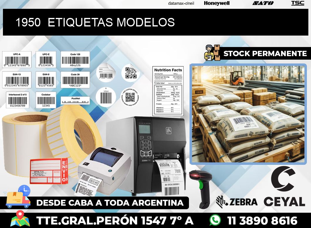 1950  ETIQUETAS MODELOS