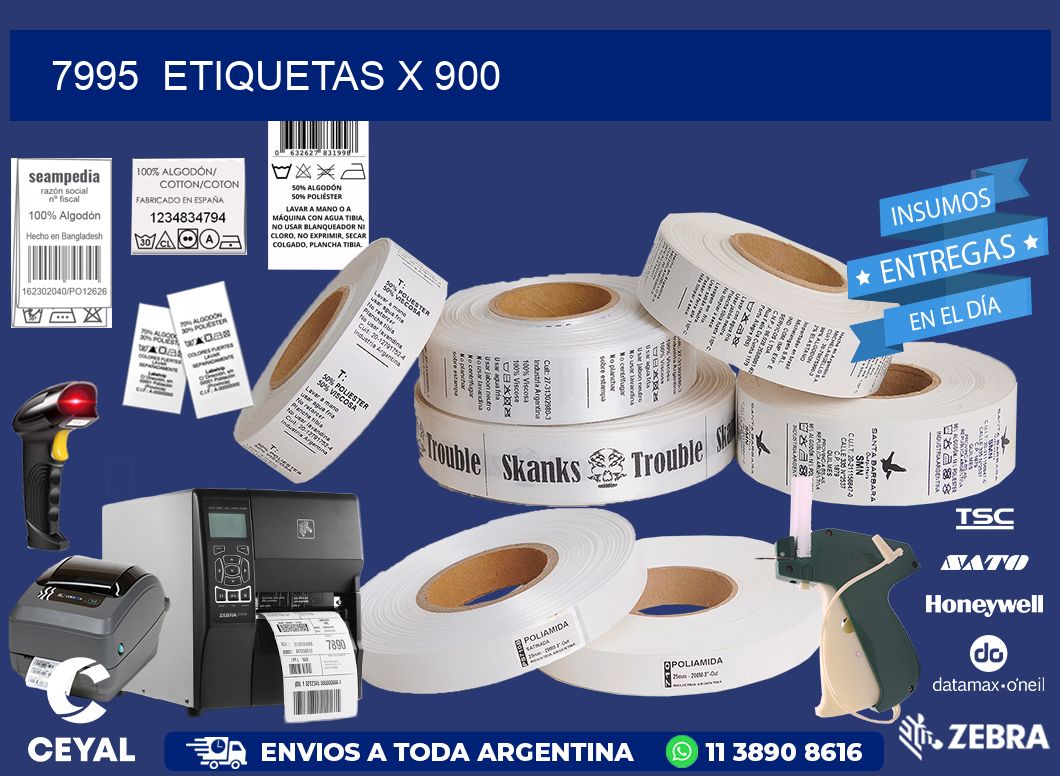 7995  ETIQUETAS X 900