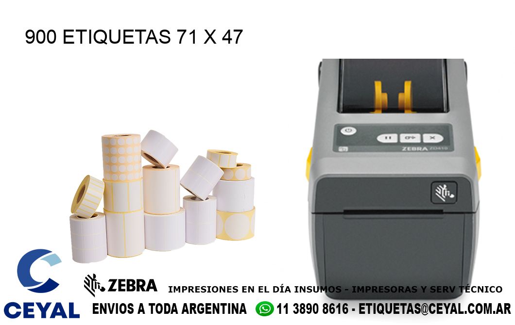 900 ETIQUETAS 71 x 47