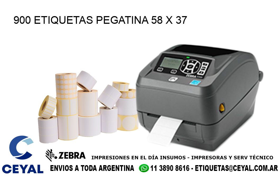 900 ETIQUETAS PEGATINA 58 x 37