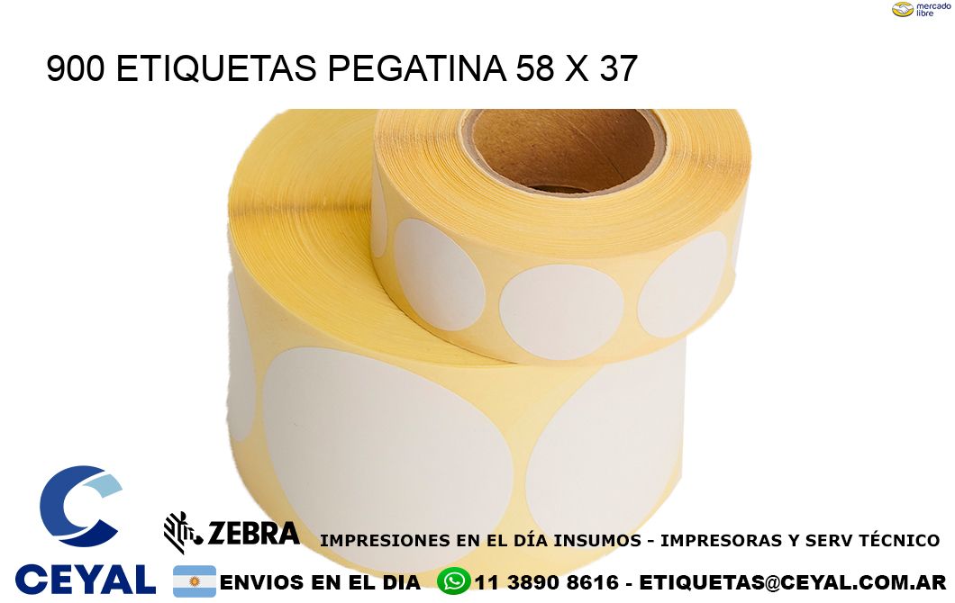 900 ETIQUETAS PEGATINA 58 x 37