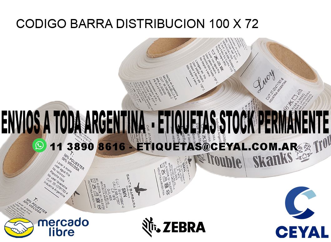 CODIGO BARRA DISTRIBUCION 100 x 72