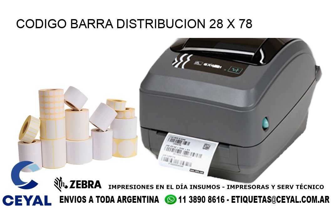 CODIGO BARRA DISTRIBUCION 28 x 78