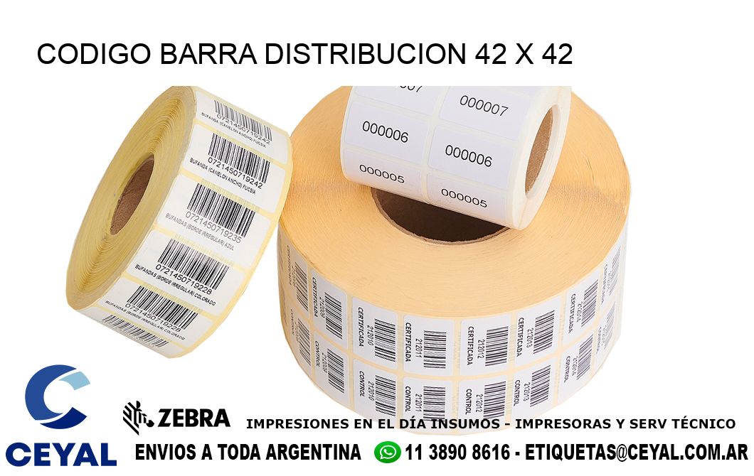 CODIGO BARRA DISTRIBUCION 42 x 42