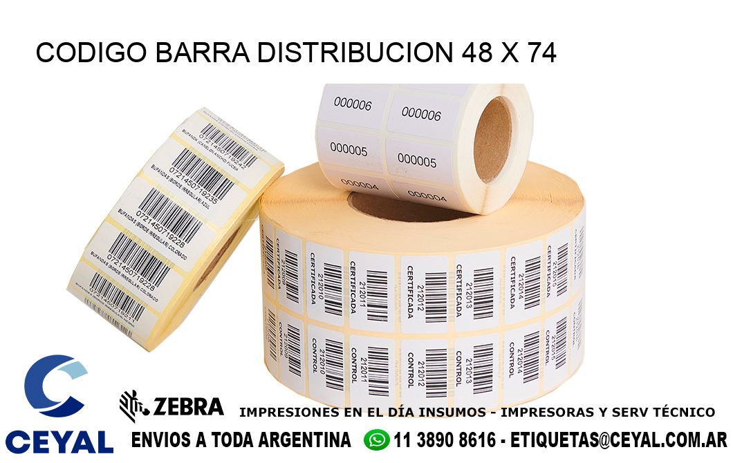 CODIGO BARRA DISTRIBUCION 48 x 74