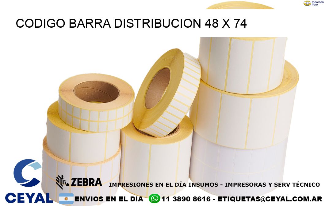 CODIGO BARRA DISTRIBUCION 48 x 74