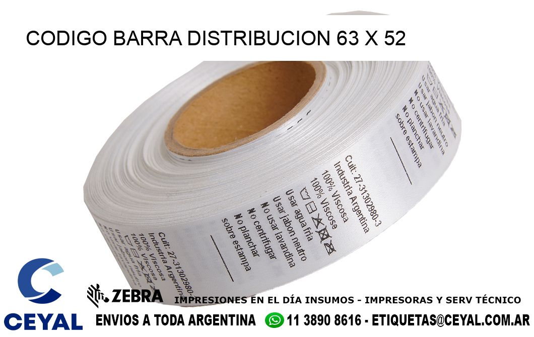 CODIGO BARRA DISTRIBUCION 63 x 52