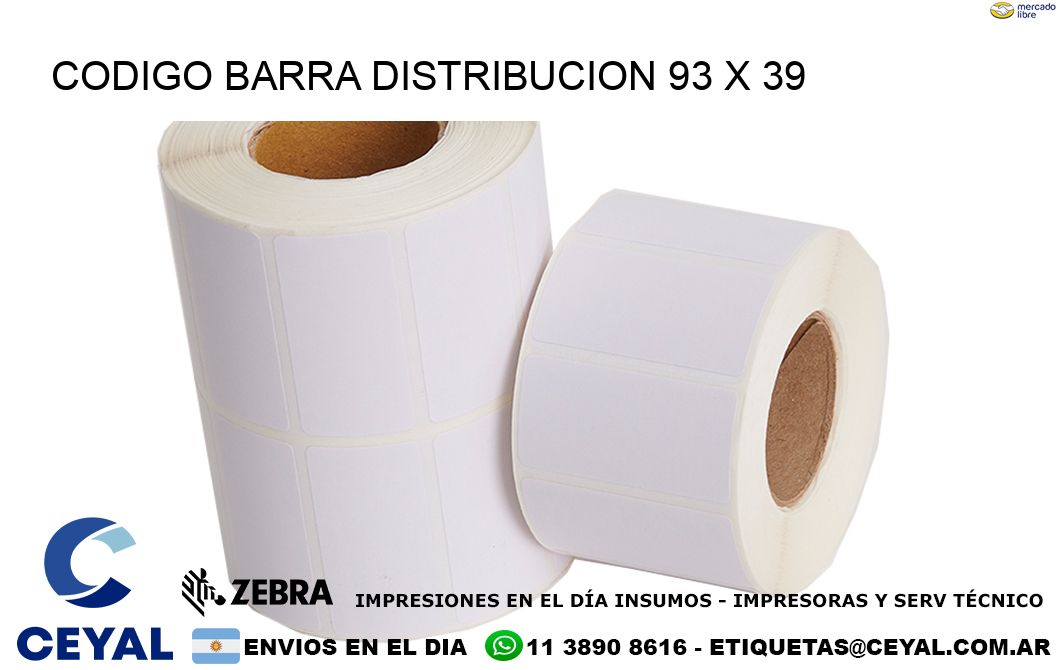 CODIGO BARRA DISTRIBUCION 93 x 39