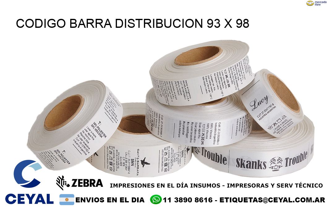 CODIGO BARRA DISTRIBUCION 93 x 98