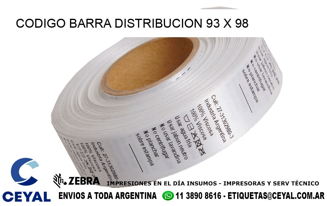 CODIGO BARRA DISTRIBUCION 93 x 98