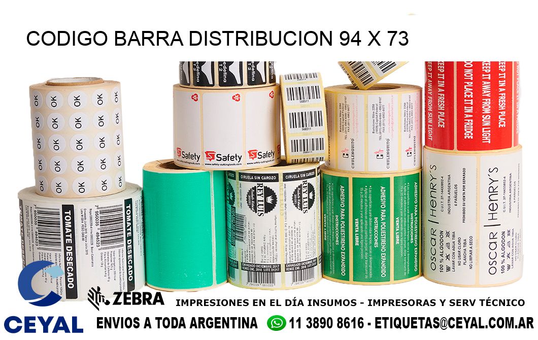 CODIGO BARRA DISTRIBUCION 94 x 73