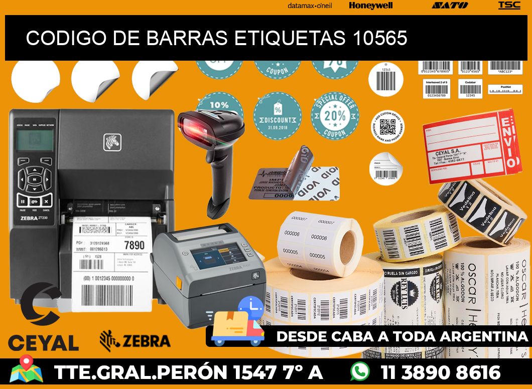 CODIGO DE BARRAS ETIQUETAS 10565