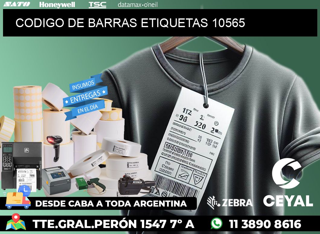 CODIGO DE BARRAS ETIQUETAS 10565