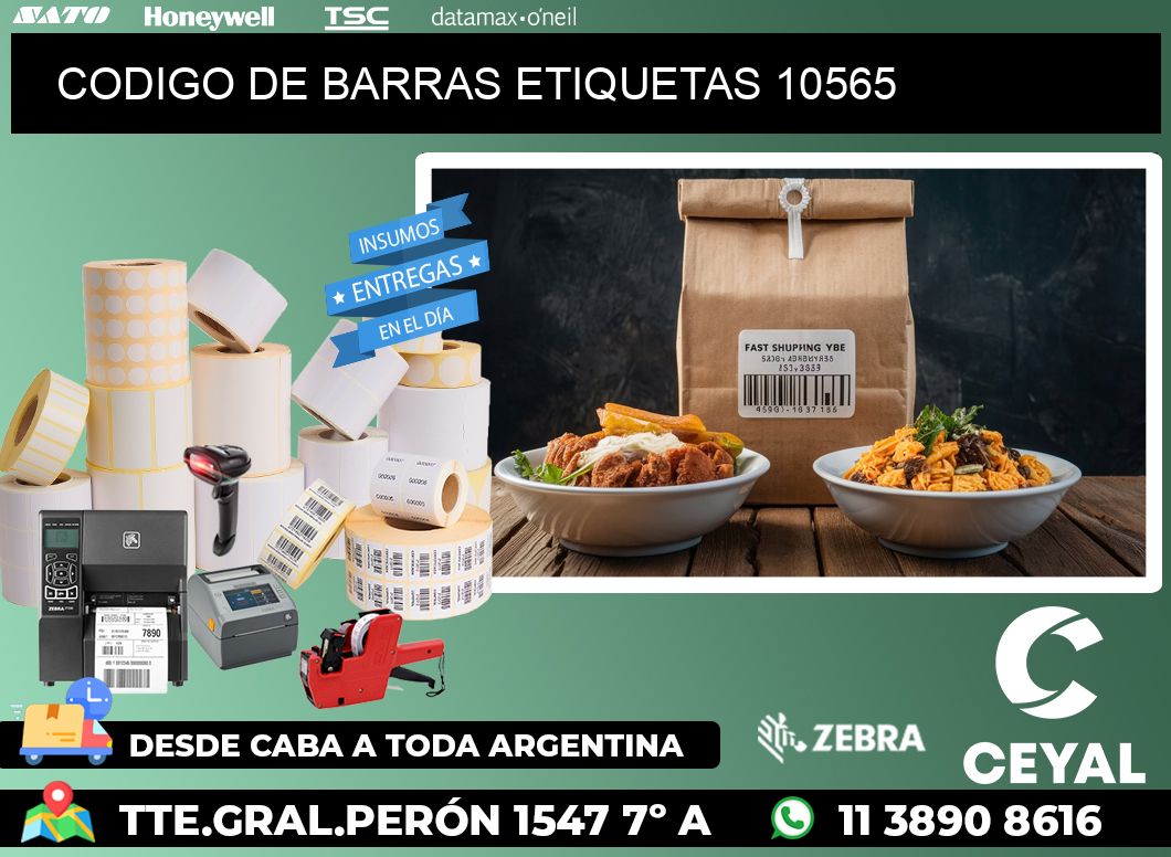 CODIGO DE BARRAS ETIQUETAS 10565