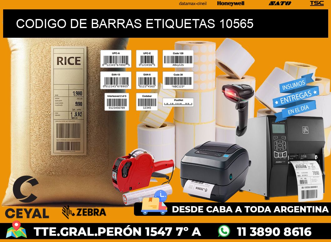 CODIGO DE BARRAS ETIQUETAS 10565