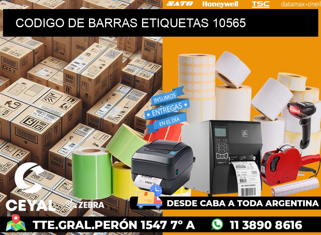 CODIGO DE BARRAS ETIQUETAS 10565