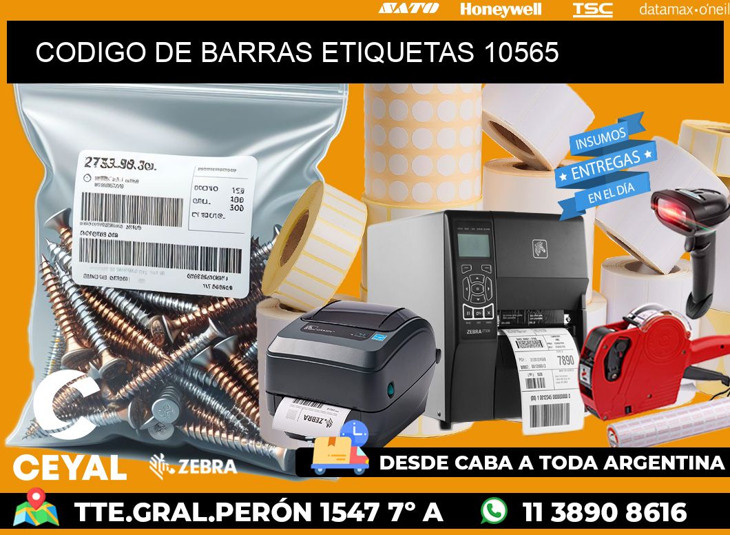 CODIGO DE BARRAS ETIQUETAS 10565