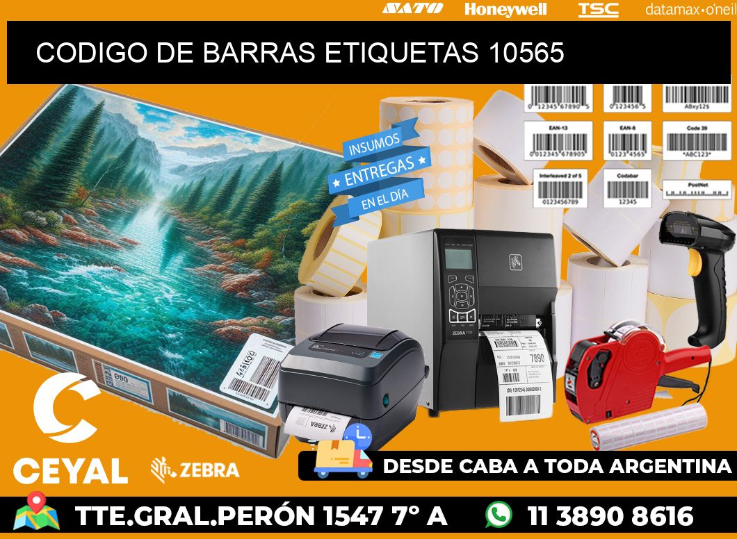 CODIGO DE BARRAS ETIQUETAS 10565