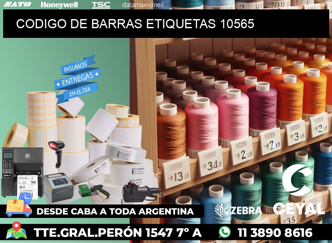 CODIGO DE BARRAS ETIQUETAS 10565