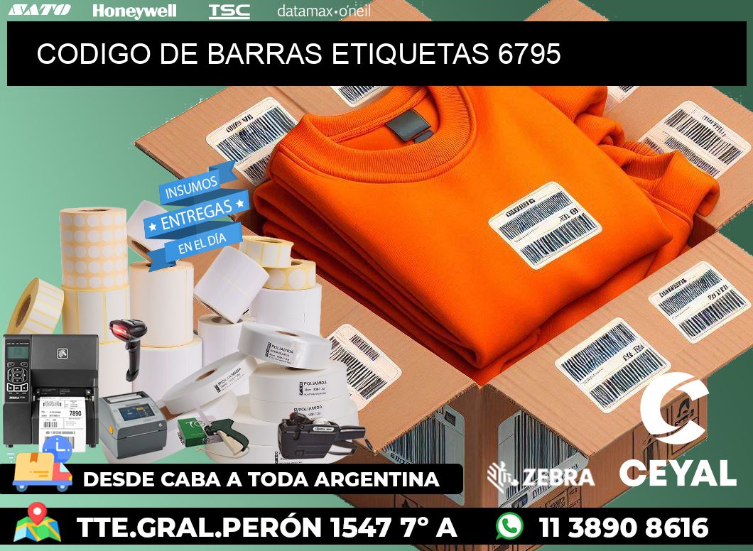 CODIGO DE BARRAS ETIQUETAS 6795