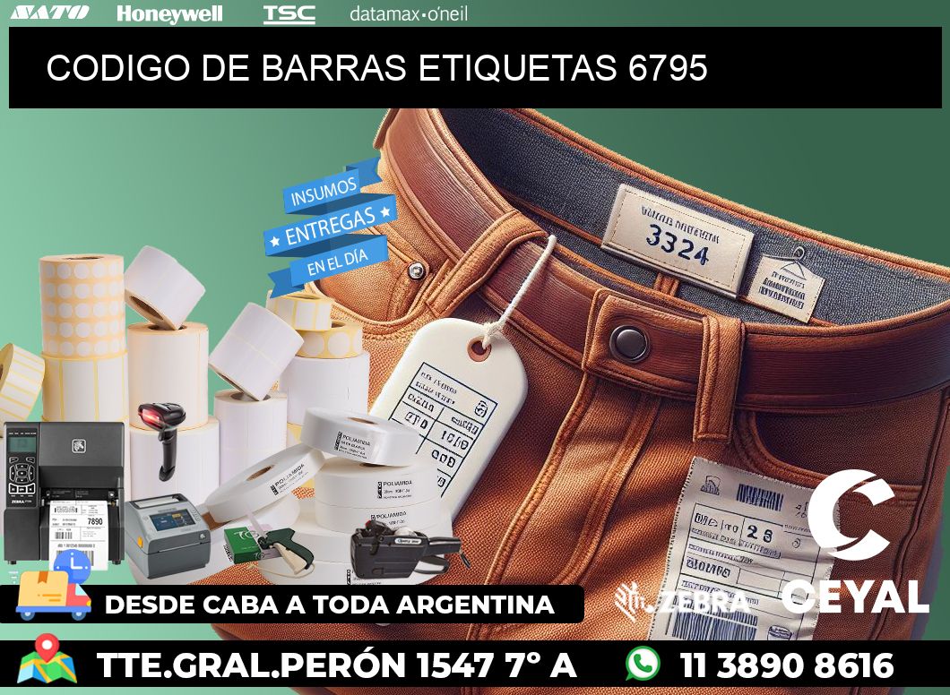 CODIGO DE BARRAS ETIQUETAS 6795