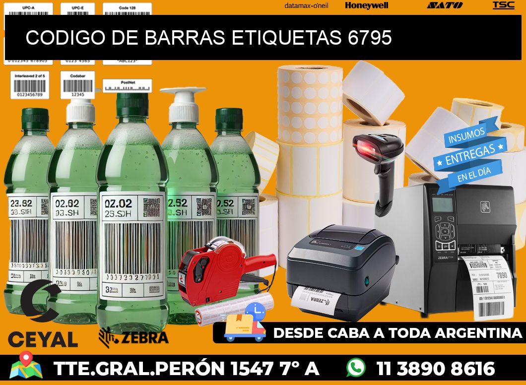 CODIGO DE BARRAS ETIQUETAS 6795