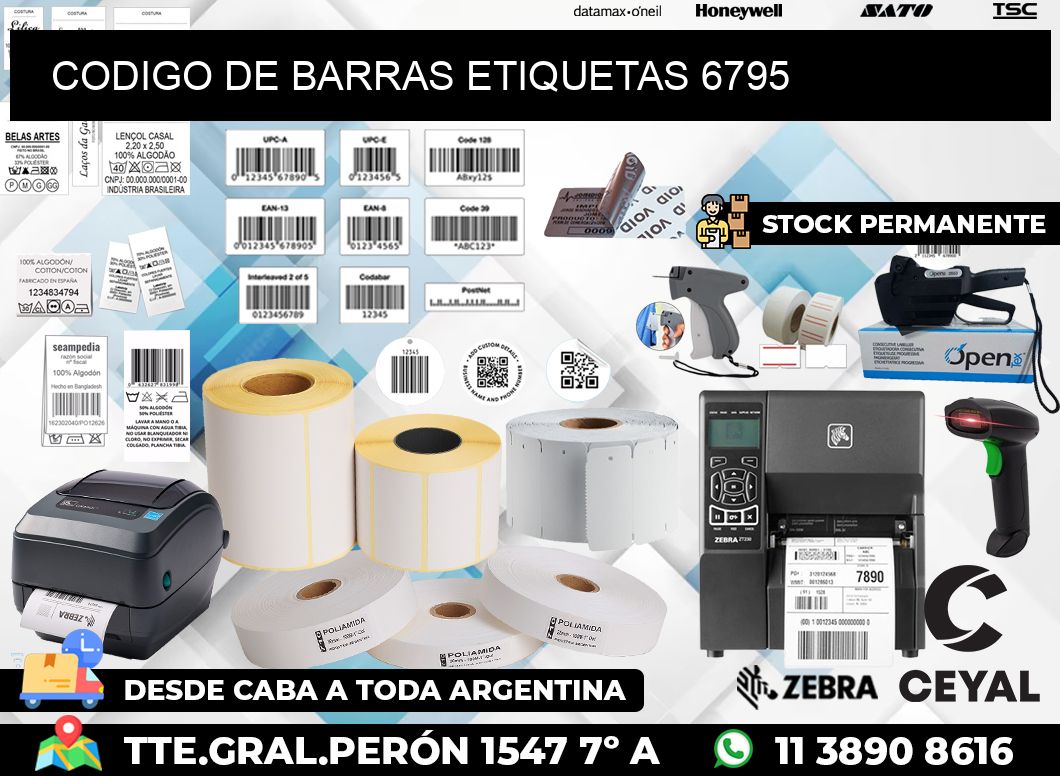 CODIGO DE BARRAS ETIQUETAS 6795