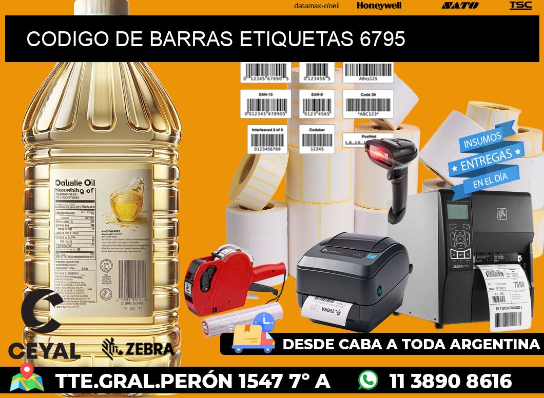 CODIGO DE BARRAS ETIQUETAS 6795