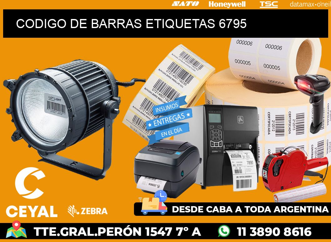 CODIGO DE BARRAS ETIQUETAS 6795