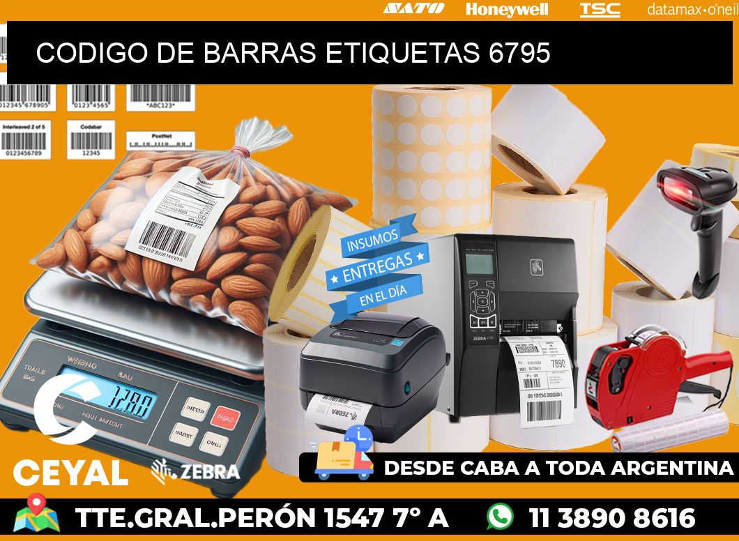 CODIGO DE BARRAS ETIQUETAS 6795