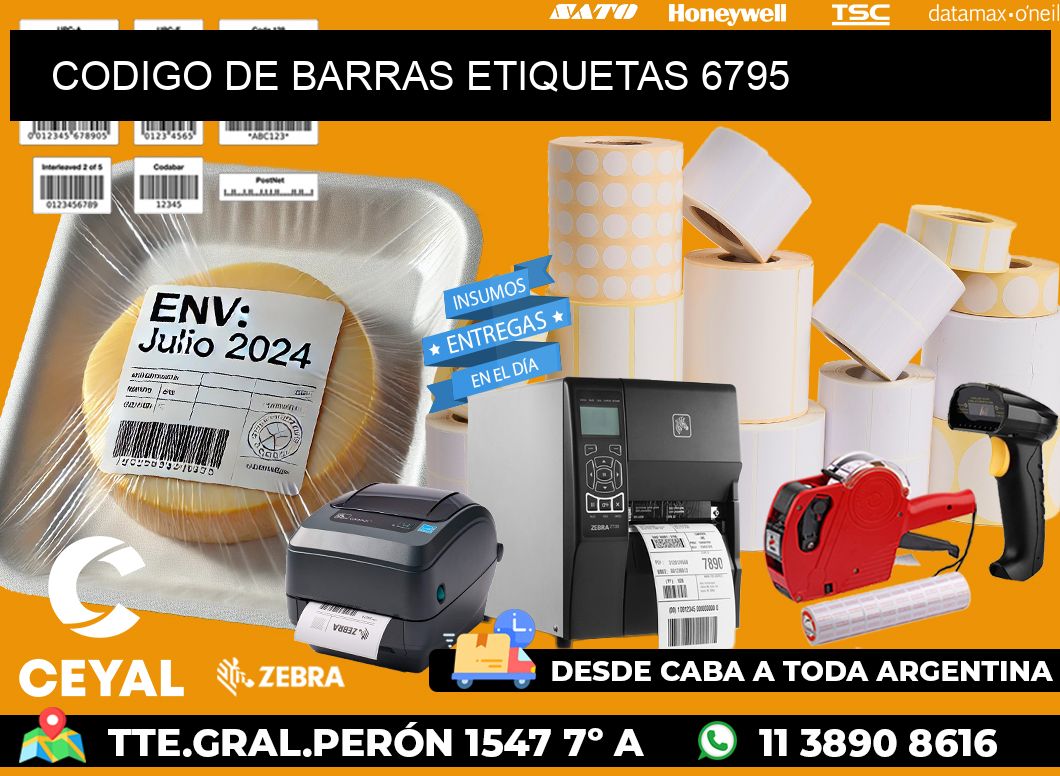 CODIGO DE BARRAS ETIQUETAS 6795